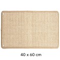 ZW30 Drapak dla Kota Bambusowa Mata do Drapania na Kanapę Fotel Ścianę 60x40cm Beżowa