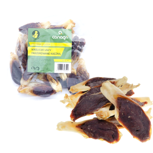 CanAgri Przysmak dla Psa Psów Uszy Królika Faszerowane Mięsem z Kaczki 500g