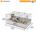 FERPLAST MODULAR 2 Klatka Modułowa dla Królików i Świnek Morskich Cavii 109x72x56cm