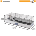FERPLAST MODULAR 4 Klatka Modułowa dla Królików i Świnek Morskich Cavii 179x72x56cm