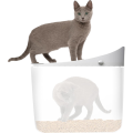 Hagen CATIT PIXI BOX Duża Kuweta dla Kota z Wejściem od Góry 48x41x52cm Szaro-biała
