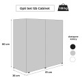 AQUAEL OPTI SET Szafka 125 81x36x80cm SZARA