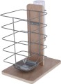 Kerbl Drewniany Stojak na Butelkę z Paśnikiem na Sianko Zioła dla Królika Gryzoni 22,5x15,5x27cm