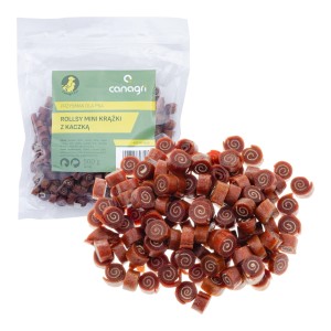 CanAgri Przysmak dla Psa Psów Mini Rollsy Krążki z Kaczką 500g