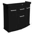 Szafka pod Akwarium profilowane Solid 80x35x75cm CZARNA