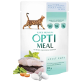 OptiMeal Premium Saszetka Karma Mokra dla Kota Dorsz z Warzywami ZESTAW 12x85g