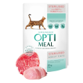 OptiMeal Sterilised Saszetka Karma Mokra dla Kota Wołowina z Indykiem 85g