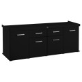 Szafka pod Akwarium proste Solid 200x80x75cm CZARNA