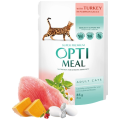 OptiMeal Premium Saszetka Karma Mokra dla Kota Indyk w Sosie 85g