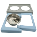 MP BERGAMO Miski ALZACIOTOLE LIFTER Na Stojaku Dla Psa Kota 2x2L LIGHT BLUE NIEBIESKIE