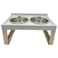 MP BERGAMO Miski ALZACIOTOLE LIFTER Na Stojaku Dla Psa Kota 2x1L MOCCACINO BEŻOWE