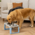 MP BERGAMO Miski ALZACIOTOLE LIFTER Na Stojaku Dla Psa Kota 2x2L LIGHT BLUE NIEBIESKIE