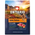 ONTARIO SENIOR MEDIUM LAMB&BROWN RICE 2,25KG Karma dla Starszych Psów Średnich Ras z Jagnięciną i Ryżem Brązowym