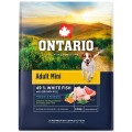 ONTARIO ADULT MINI FISH&BROWN RICE 2,25KG Karma dla Dorosłych Psów Małych Ras z Białą Rybą i Ryżem Brązowym