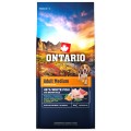 ONTARIO ADULT MEDIUM FISH&BROWN RICE 12KG Karma dla Dorosłych Psów Średnich Ras z Białą Rybą i Ryżem Brązowym