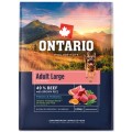 ONTARIO ADULT LARGE BEEF&BROWN RICE 2,25KG Karma dla Dorosłych Psów Dużych Ras z Wołowiną i Ryżem Brązowym