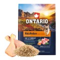 ONTARIO MINI&MEDIUM WEIGHT CONTROL TURKEY 2,25KG Karma dla Małych i Średnich Psów z Nadwagą z Indykiem i Ryżem Brązowym