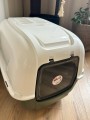 Ferplast Prima XXL Duża Kuweta Kryta Zamknięta dla Kota 65x45x45cm Biało-Zielona + Filtry + Łopatka