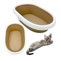 Kuweta Dla Kota Z Ramką Toaleta MINOU MINI 43cm Beżowa Moccacino