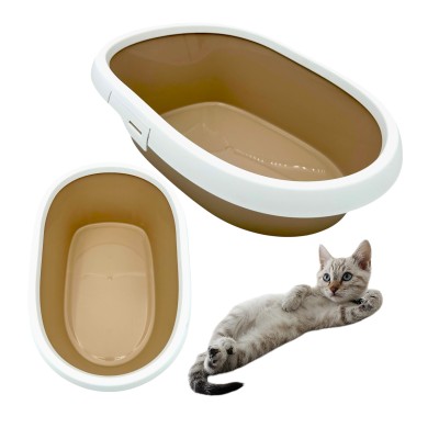 Kuweta Dla Kota Z Ramką Toaleta MINOU MINI 43cm Beżowa Moccacino