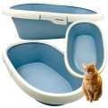Kuweta Dla Kota Z Ramką Toaleta Duża MINOU LARGE 58cm Niebieska
