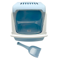 Kuweta Dla Kota Kryta Duża 57cm ARIEL + Filtr + Łopatka Biało Błękitna Ice Blue