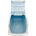 Kuweta Dla Kota Kryta Duża 57cm ARIEL + Filtr + Łopatka Biało Błękitna Ice Blue