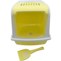 Kuweta Dla Kota Kryta Duża 57cm ARIEL + Filtr + Łopatka Biało Żółty Cytrynowy