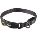 DF Nylonowa Solidna Obroża Podświetlana LED dla Psa M/L 45-65cm 25mm ZIELONA