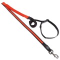DF Nylonowa Solidna Smycz Podświetlana LED z Amortyzatorem do Biegania dla Psa 180-250cm 25mm POMARAŃCZOWA