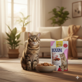 GimCat Nutri Pockets BEEF Przysmak Smaczek Przekąska dla Kota Poduszeczki z Nadzieniem z Wołowiną i Błonnikiem 60g
