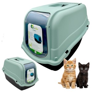 KUWETA Kryta Dla Kota Toaleta ROMEO z FILTREM 57X39X41 ICE-BLUE