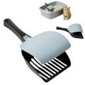 65381.jpgŁopatka Do Żwirku Dla Kota Do Kuwety z KLAPKĄ Zamykana SHAKER Light Blue-Niebieska