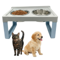 MP BERGAMO Miski ALZACIOTOLE LIFTER Na Stojaku Dla Psa Kota 2x1L LIGHT BLUE NIEBIESKIE