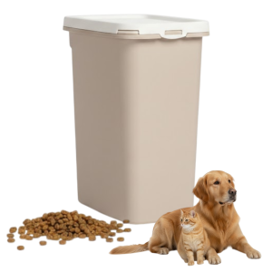 MP Bergamo Pojemnik na Suchą Karmę Żwirek Kota Psa BEŻOWY 12l