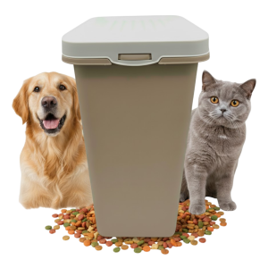 MP Bergamo Pojemnik na Suchą Karmę Żwirek Kota Psa BEŻOWY 25l