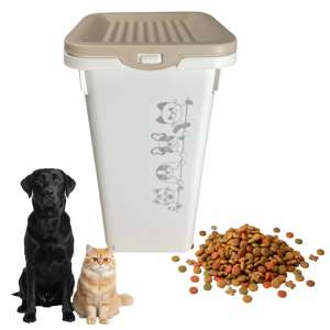 MP Bergamo Pojemnik na Suchą Karmę Żwirek Kota Psa BIAŁY 5l