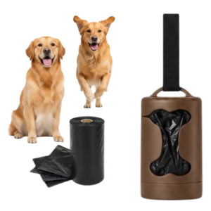 MP Bergamo Pojemnik Etui Dozownik na Kupoworki Woreczki Psie Odchody Brązowy + 20 Worków