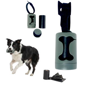 MP Bergamo Pojemnik Etui Dozownik na Kupoworki Woreczki Psie Odchody Szary + 20 Worków