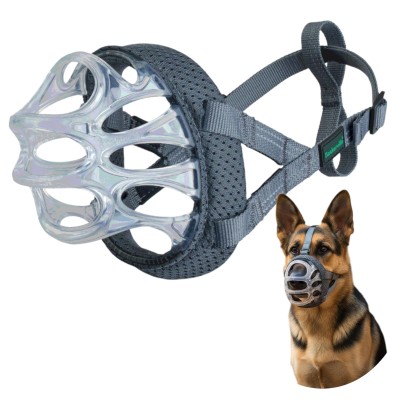Baskerville Kaganiec INVISA Fizjologiczny Przezroczysty Plastyczny Basket Muzzle rozm. 5 Akita Husky