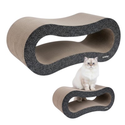 Amiplay Kartonowy Tekturowy Drapak dla Kota Vision Cairo CZARNY 56x25x23cm