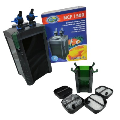 Filtr Kubełkowy Aqua Nova NCF-1500 Do Akwarium 500l