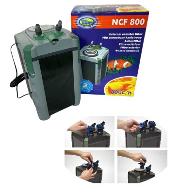 Filtr Kubełkowy Aqua Nova NCF-800 Do Akwarium 100-200l