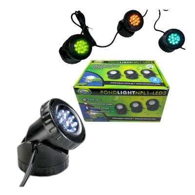 Aqua Nova NPL1-LED3 Oświetlenie LED do oczka 3x1,6W z czujnikiem zmierzchu