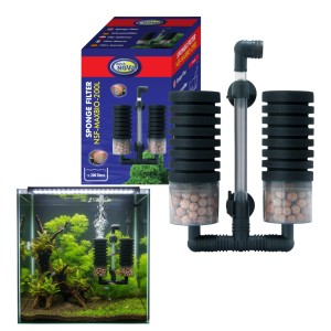 Aqua Nova NSF-MAXBIO-200L Filtr Gąbkowy z Wkładem Ceramicznym Do Akwarium do 200l