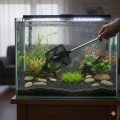 Aqua Nova SIATKA 7,5cm Podbierak z Teleskpową Rączką Do Krewetek Ryb Akwarium 15-45cm N-03