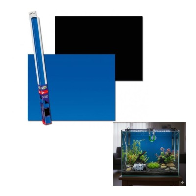 Aqua Nova Tło Dwustronne Do Akwarium Fototapeta Black / Blue S 60x30cm
