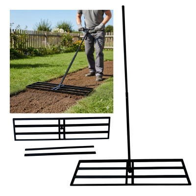 Niwelator Terenu do Trawnika Ogrodu 120x30cm Wyrównujący Grabi Duży Solidny