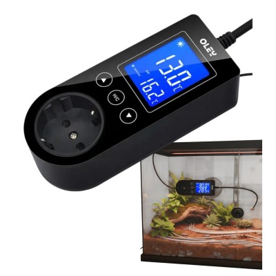 Ringder AC-119 Elektroniczny TERMOSTAT LCD 220V 10A Do Terrarium Szklarni Inkubatora
