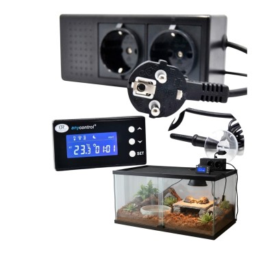 Ringder TC-120 Elektroniczny TERMOSTAT Z TIMEREM LCD 220V Do Terrarium Szklarni Inkubatora